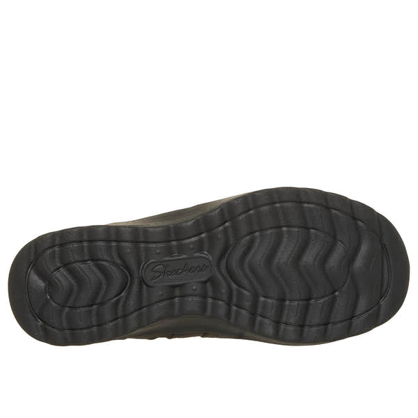 Skechers 159637 Lovely Vibe - Forever Mine Ladies Black Perform Tex Textile Ankle Boots, sole and tread view.