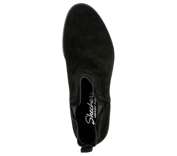 Skechers 167553 Texas - Rodeo Night Ladies Black Leather Ankle Boots, insole and footbed view.