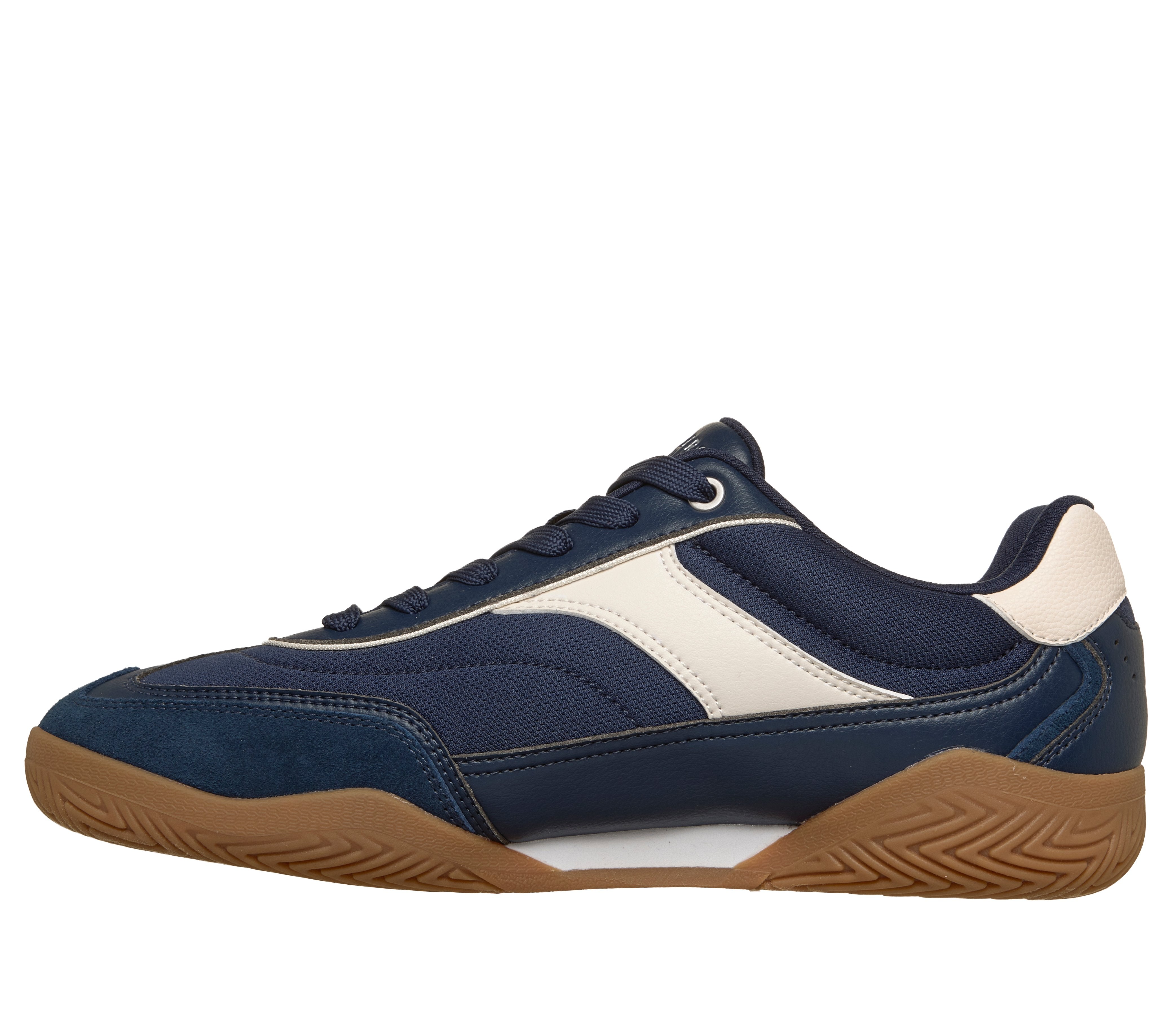 Skechers 183410 Zinger Evo Mens Navy Textile Trainers, inner side view.