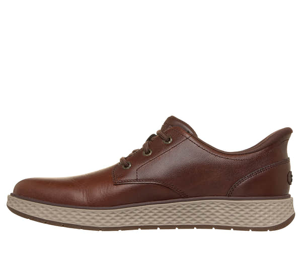 Skechers 205624 Burkett - Lonzo Mens Brown Leather Shoes, inner side view.