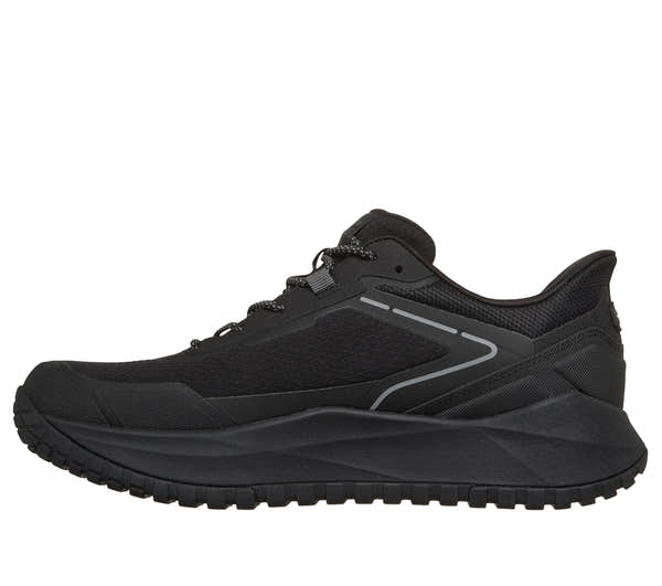 Skechers 211367 Badger - Koda Mens Black Textile Trainers, inner side view.