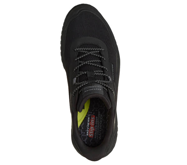 Skechers 211367 Badger - Koda Mens Black Textile Trainers, insole and footbed view.