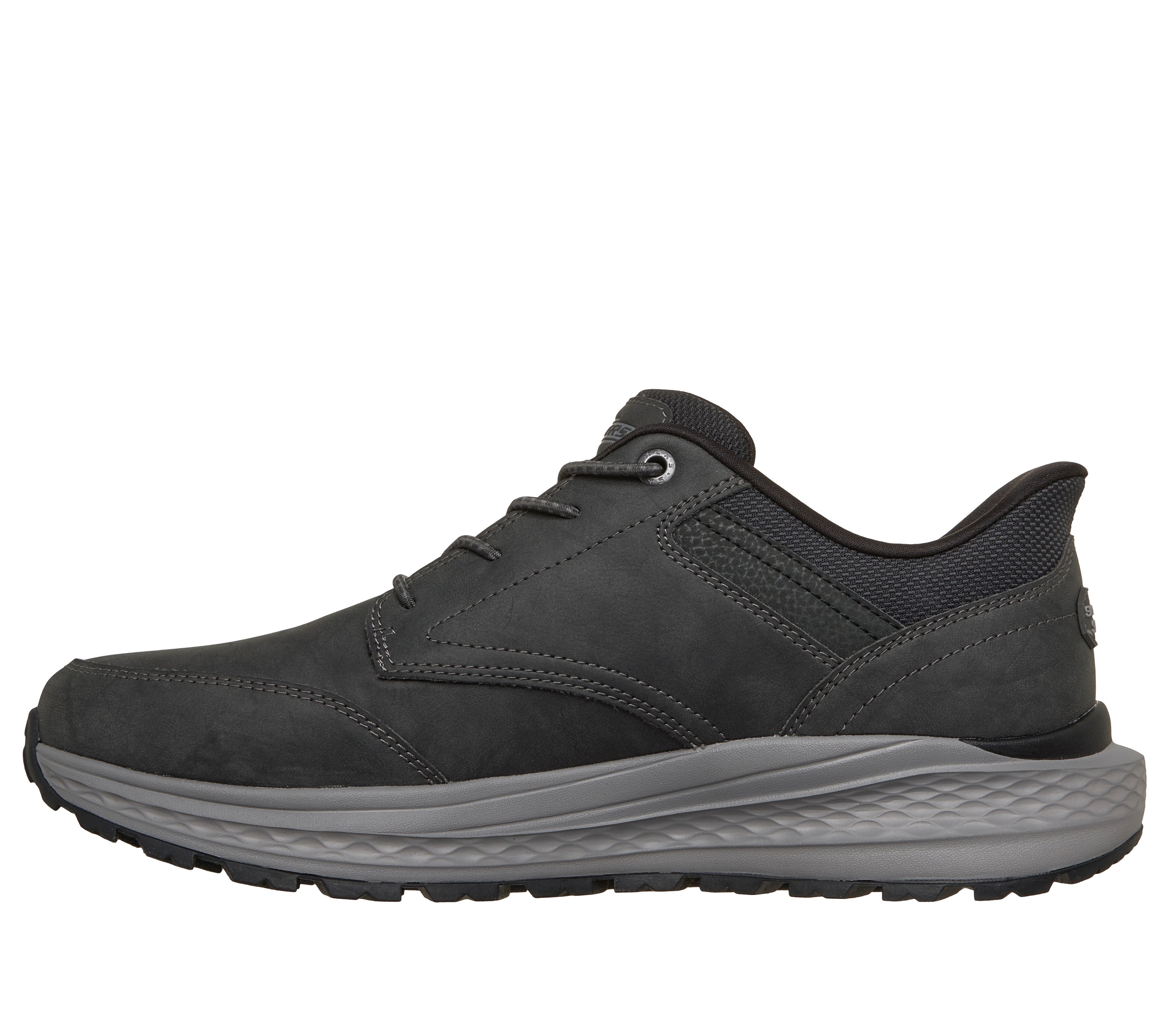 Skechers 211448 Slade Ultra - Ronan Mens Charcoal Textile Shoes, inner side view.