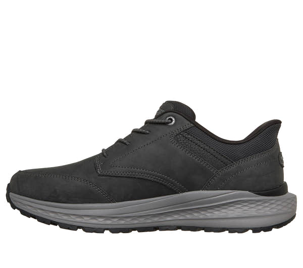 Skechers 211448 Slade Ultra - Ronan Mens Charcoal Textile Shoes, inner side view.
