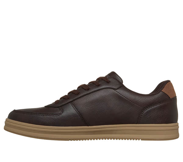 Skechers 211459 Palmiro-Monty Mens Chocolate Trainers, inner side view.