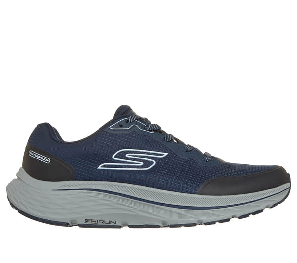 Skechers 221266 Go Run Consistent 3 - Streamh Mens Navy Textile Shoes, front three-quarter view.