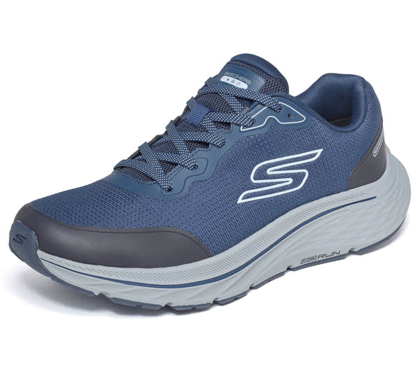 Skechers 221266 Go Run Consistent 3 - Streamh Mens Navy Textile Shoes, left side view.