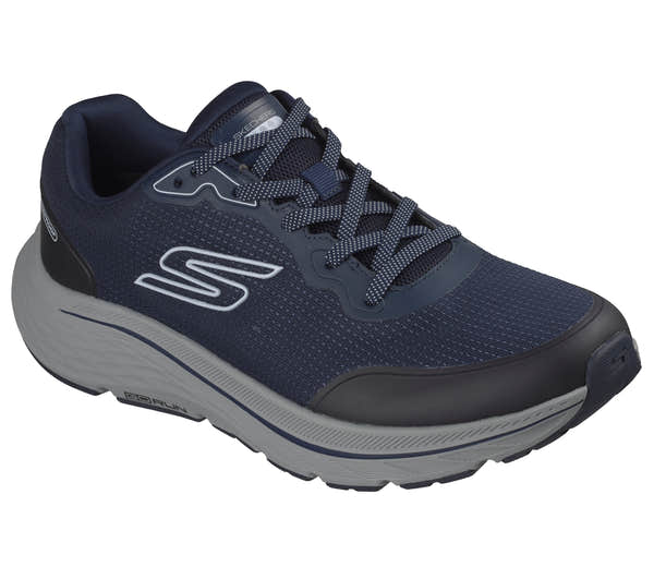 Skechers 221266 Go Run Consistent 3 - Streamh Mens Navy Textile Shoes, outer side view.