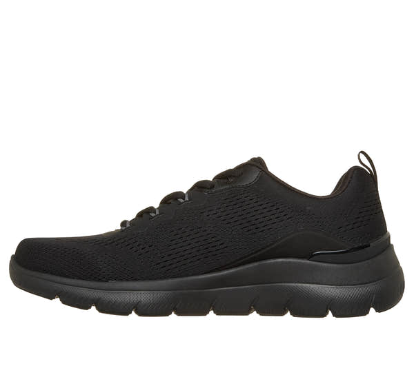 Skechers 233178 Arch Fit Summits - Kravel Mens Black Textile Shoes, inner side view.