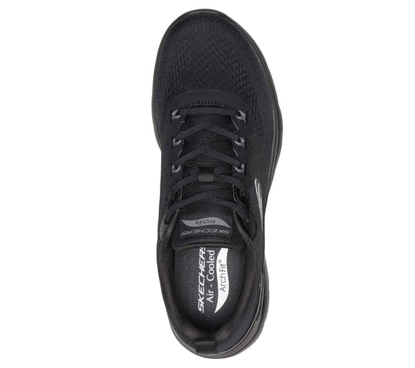 Skechers 233178 Arch Fit Summits - Kravel Mens Black Textile Shoes, insole and footbed view.