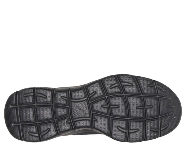 Skechers 233178 Arch Fit Summits - Kravel Mens Black Textile Shoes, sole and tread view.