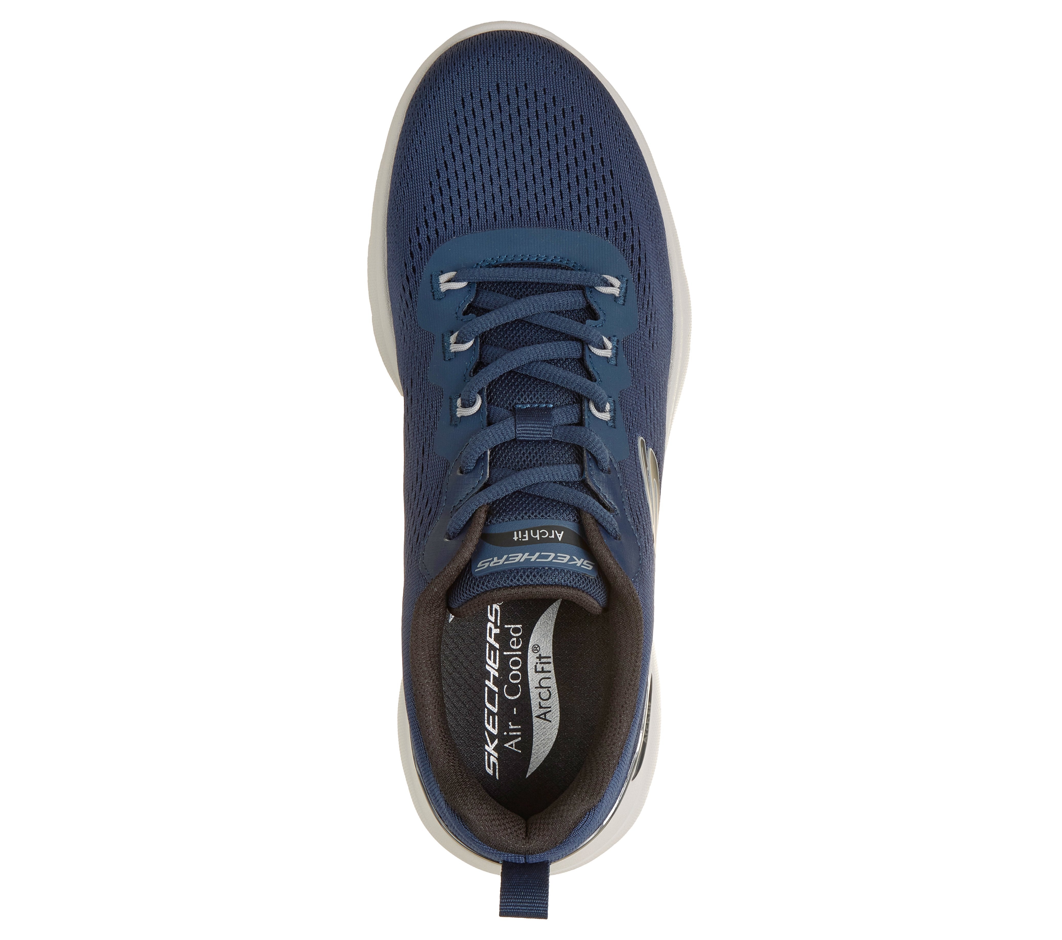 Skechers 233178 Arch Fit Summits - Kravel Mens Navy Textile Shoes, insole and footbed view.