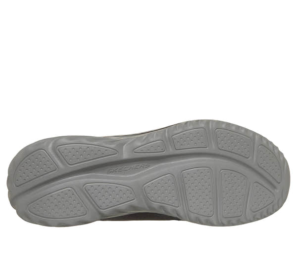 Skechers 233459 Bounder 3.0 - Reocurrence Mens Black Textile Shoes, sole and tread view.