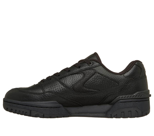 Skechers 254179 S-1992 - Troize Mens Black Leather Mix Trainers, inner side view.