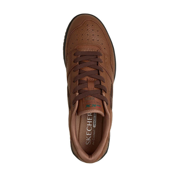 Skechers 254179 S-1992 - Troize Mens Brown Leather Mix Trainers, insole and footbed view.