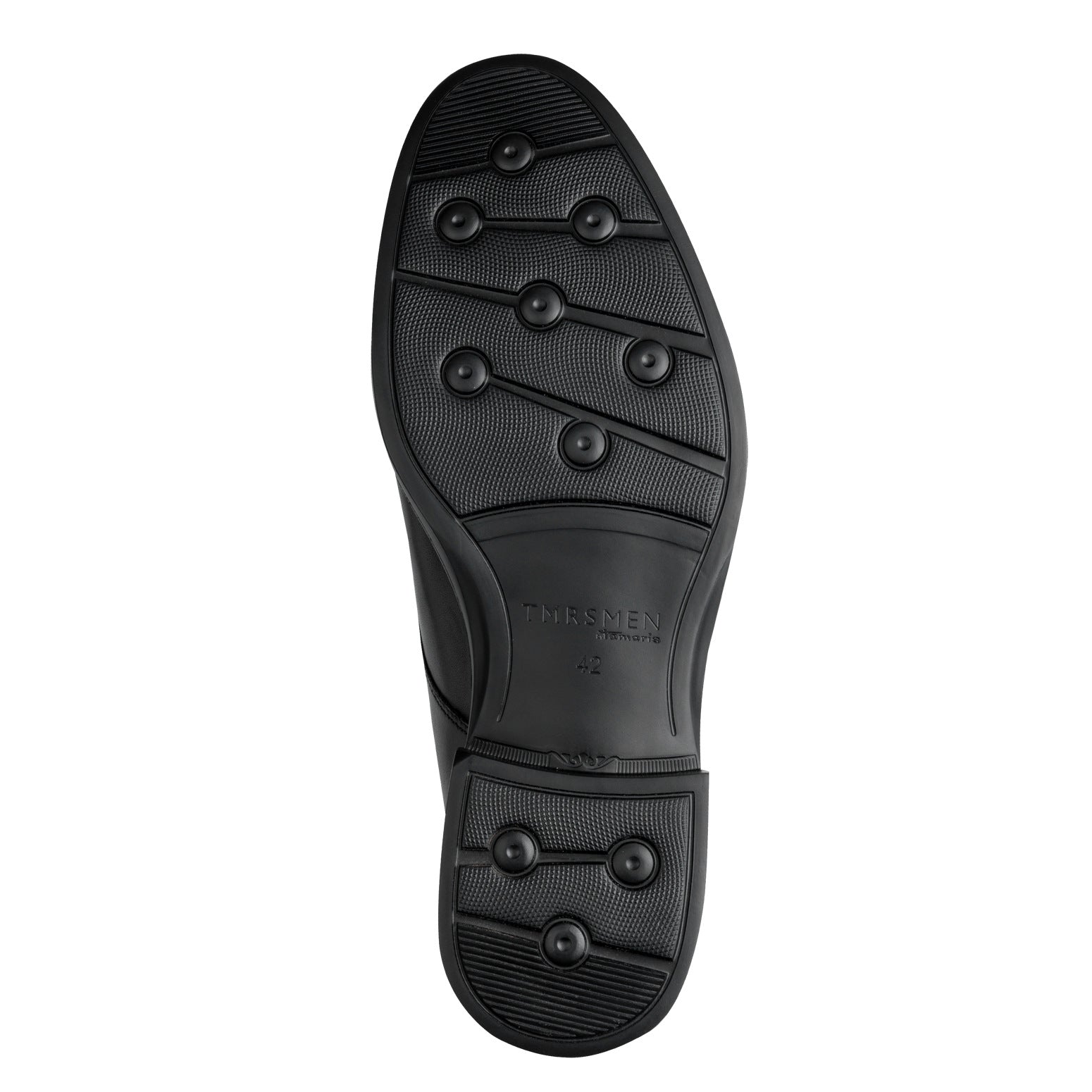 Underside of the black Tamaris chukka boot showing the sole and tread pattern.