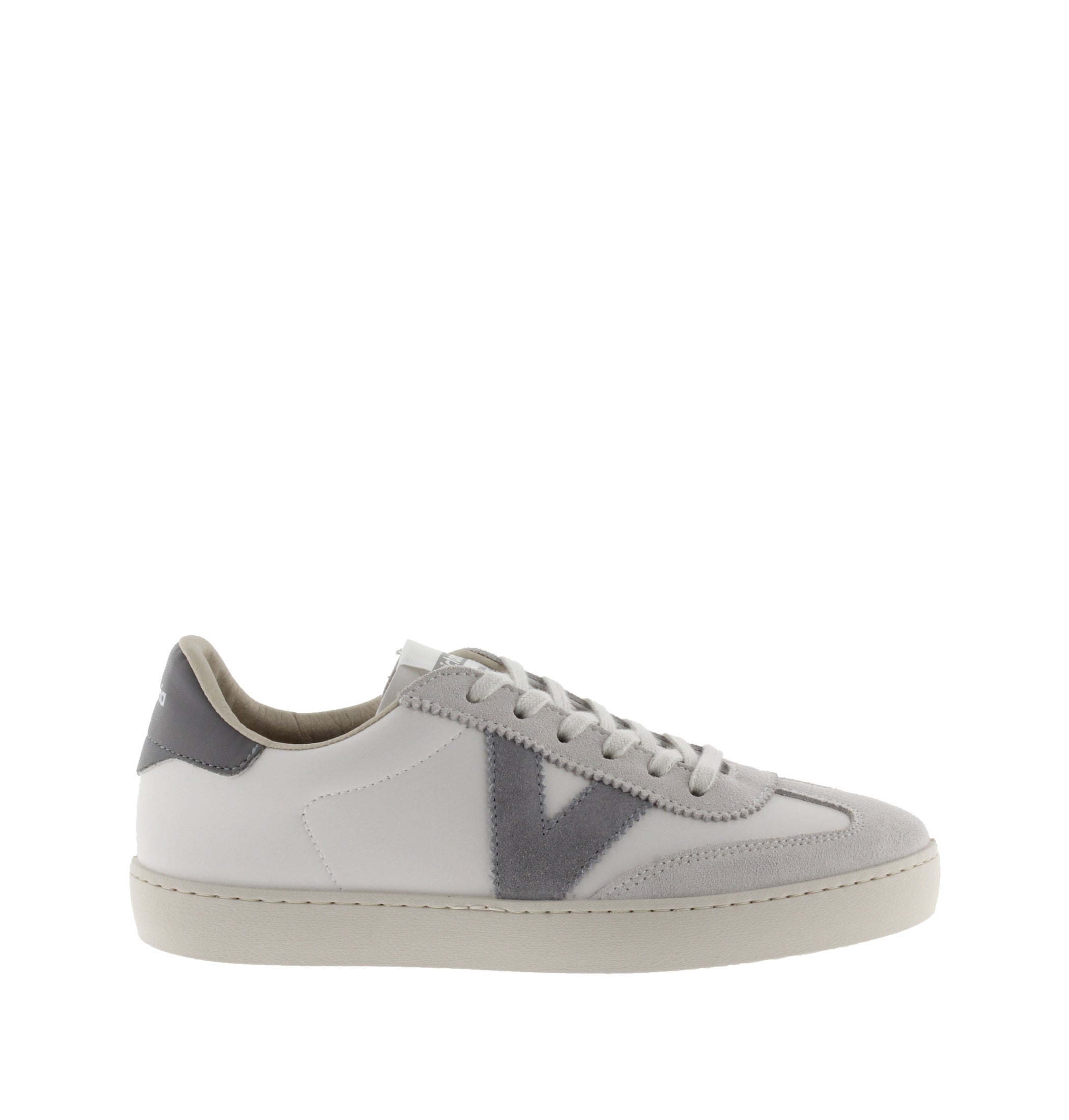 Victoria 1126184 Berlin Ladies Spanish Grey Leather Lace Up Trainers