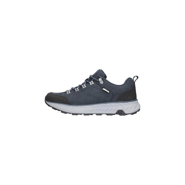 Waldlaufer 540951 102 194 H-Michi men's Wide Navy Blue Nubuck Arch Support Waterproof Lace Up Shoes, front three-quarter.