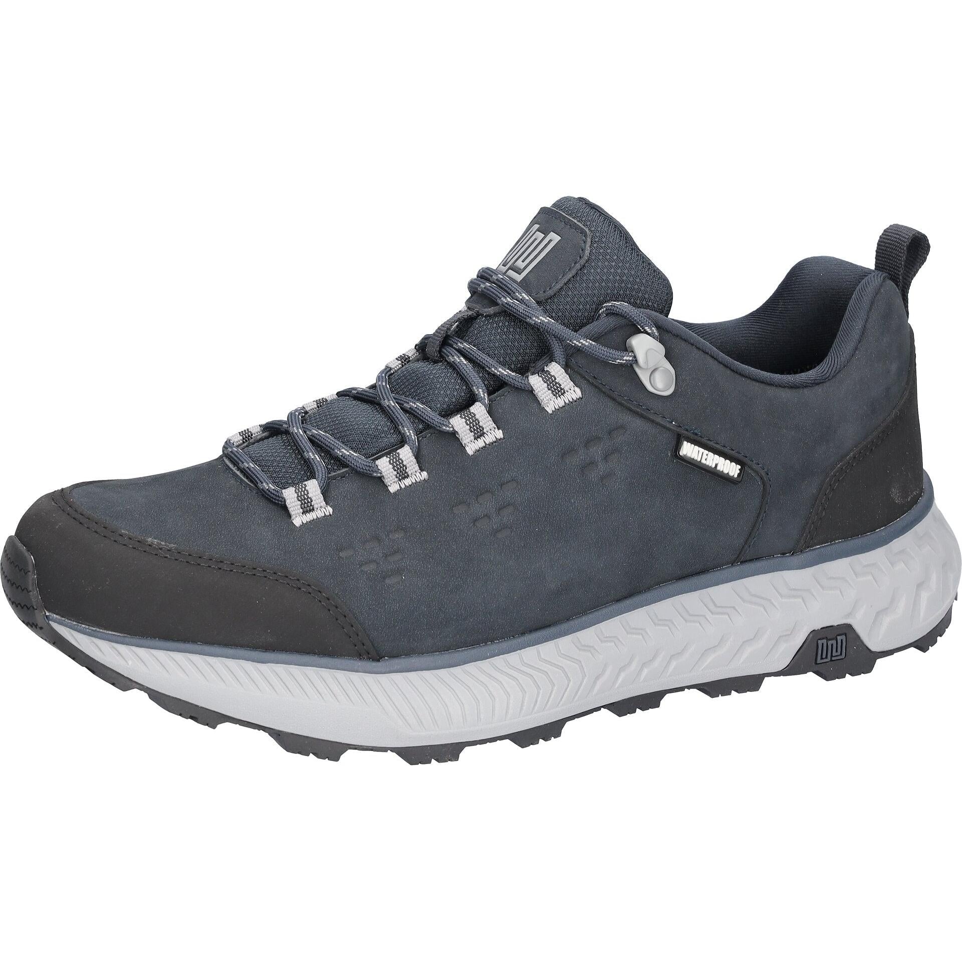 Waldlaufer 540951 102 194 H-Michi men's Wide Navy Blue Nubuck Arch Support Waterproof Lace Up Shoes, inner side view.
