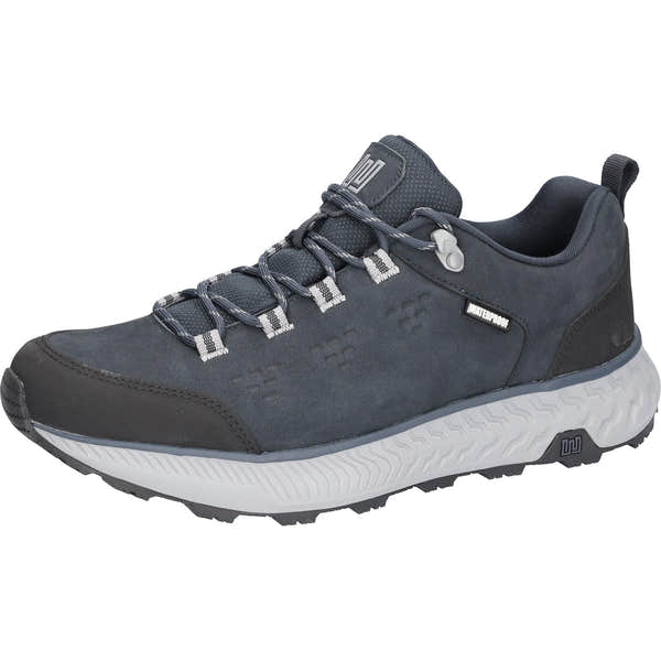 Waldlaufer 540951 102 194 H-Michi men's Wide Navy Blue Nubuck Arch Support Waterproof Lace Up Shoes, inner side view.