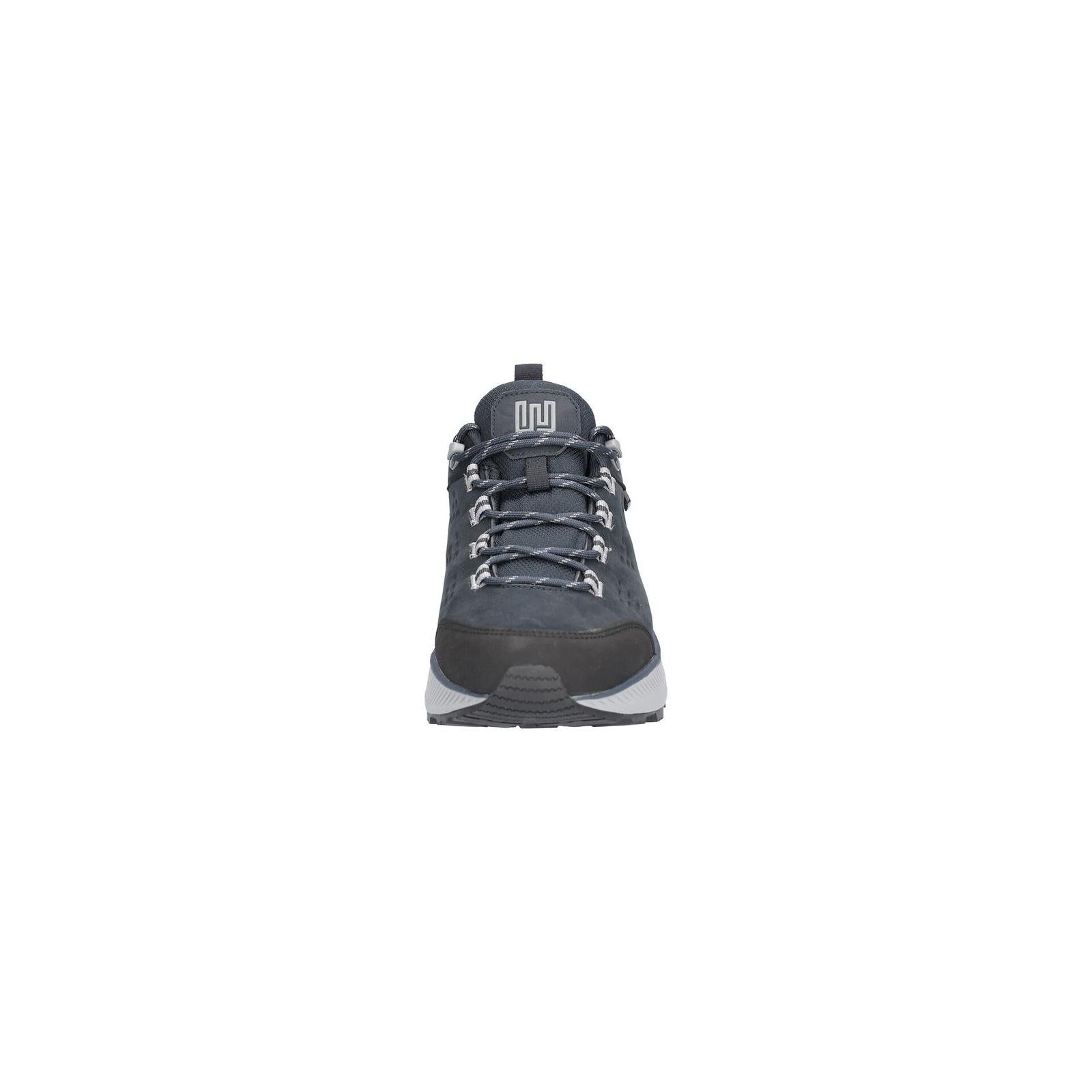 Waldlaufer 540951 102 194 H-Michi men's Wide Navy Blue Nubuck Arch Support Waterproof Lace Up Shoes, outer side view.