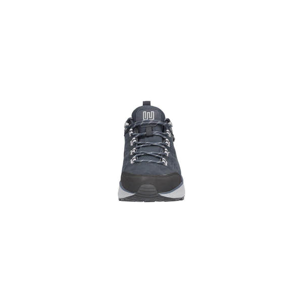 Waldlaufer 540951 102 194 H-Michi men's Wide Navy Blue Nubuck Arch Support Waterproof Lace Up Shoes, outer side view.
