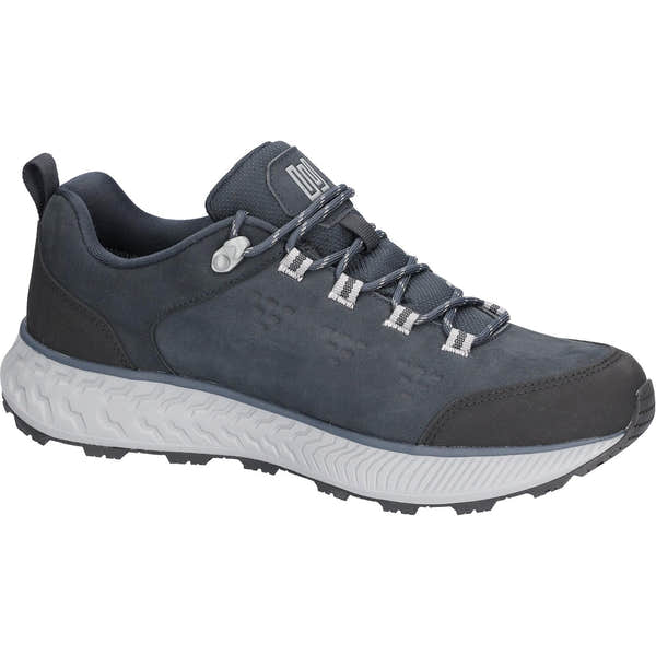 Waldlaufer 540951 102 194 H-Michi men's Wide Navy Blue Nubuck Arch Support Waterproof Lace Up Shoes, rear three-quarter view.