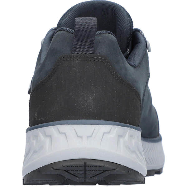 Waldlaufer 540951 102 194 H-Michi men's Wide Navy Blue Nubuck Arch Support Waterproof Lace Up Shoes, top and fastening.