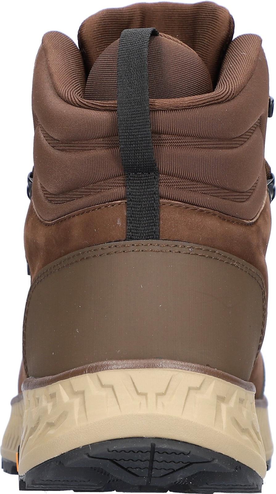 Waldlaufer 540970 100 166 H-Michi men's Wide Brown Nubuck Arch Support Waterproof Lace Up Ankle Boots, top and fastening.