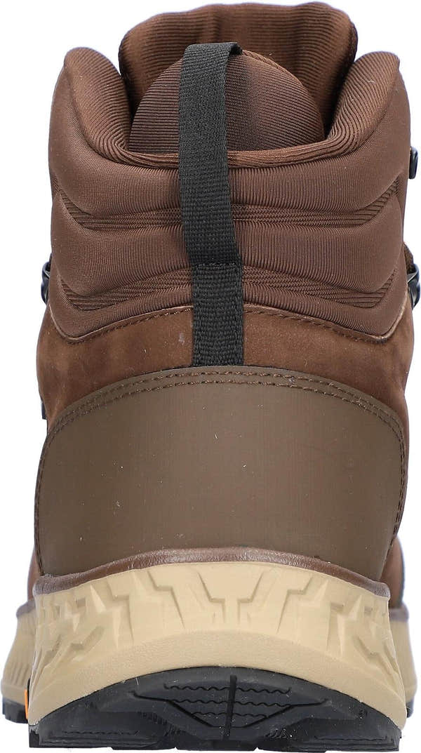Waldlaufer 540970 100 166 H-Michi men's Wide Brown Nubuck Arch Support Waterproof Lace Up Ankle Boots, top and fastening.