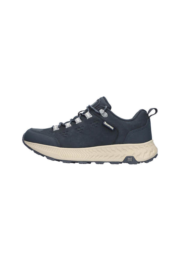 Waldlaufer 545950 101 194 H-Milli women's Wide Navy Blue Nubuck Arch Support Waterproof Lace Up Shoes, front three-quarter.