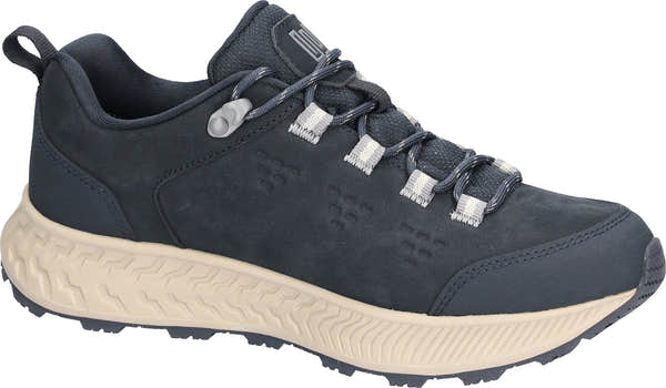 Waldlaufer 545950 101 194 H-Milli women's Wide Navy Blue Nubuck Arch Support Waterproof Lace Up Shoes, rear three-quarter.