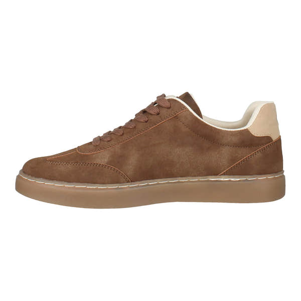 Westland Kira 01 women's brown combi vegan lace-up trainers, opposite side view.
