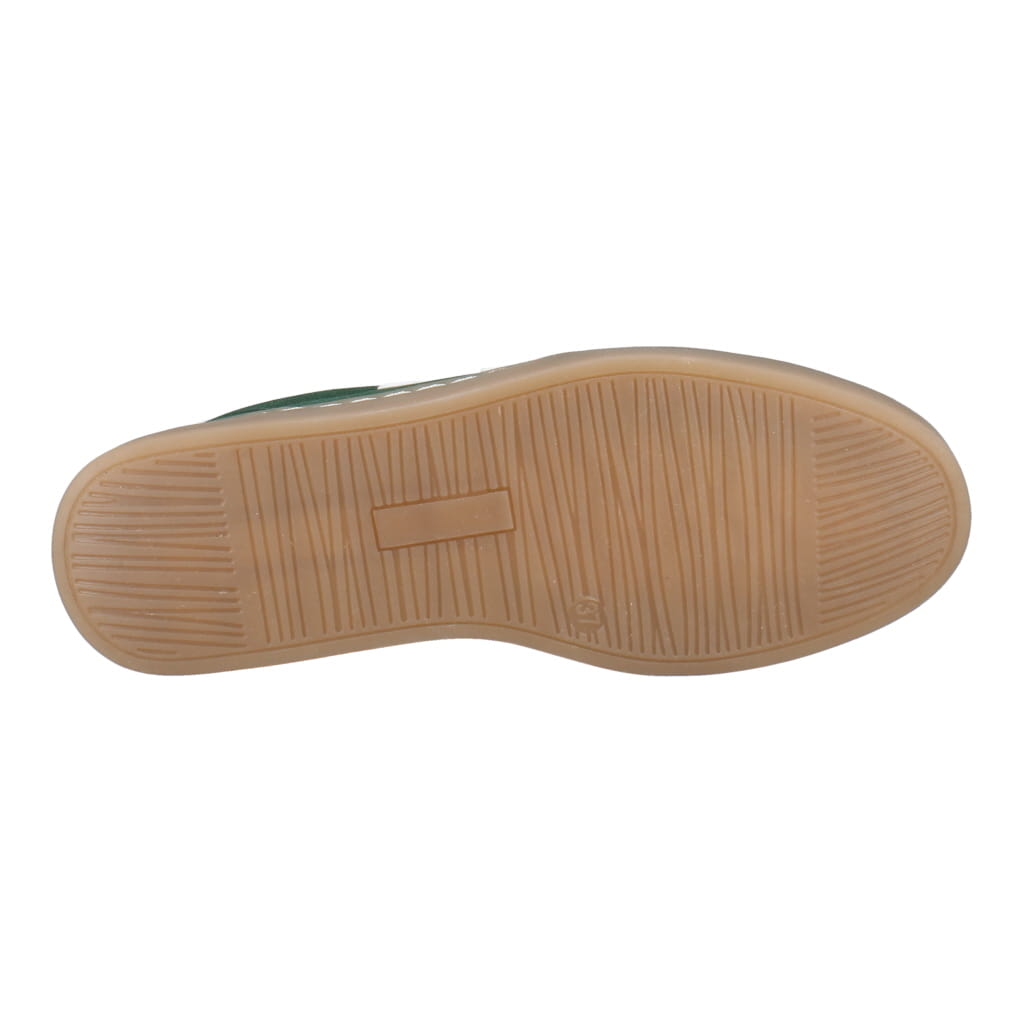 Westland Kira 01 women's green combi vegan lace-up trainers, rear view showing the heel and sole.
