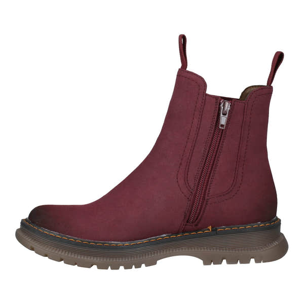 Westland Peyton 05 women's burgundy vegan chelsea ankle boots, opposite side view.