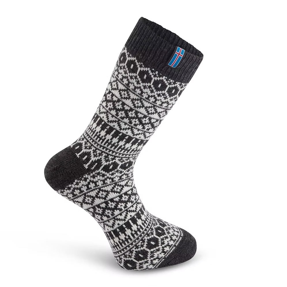 Woolwear Icelander Graphite Norwegian wool socks — product view 1