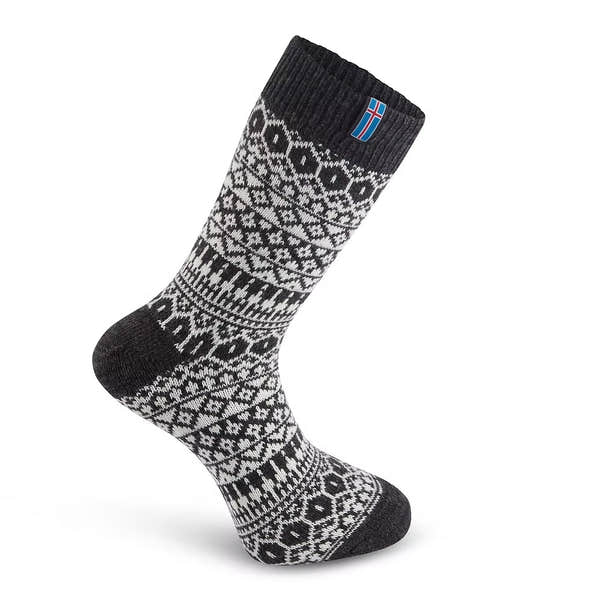 Woolwear Icelander Graphite Norwegian wool socks — product view 1