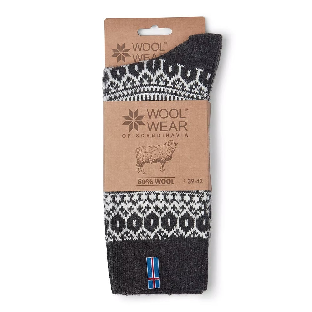 Woolwear Icelander Graphite Norwegian wool socks — product view 2