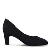Tamaris 22418-29 001 Ladies Black Textile Slip On Heels