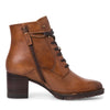 Tamaris 25108-29 348 Ladies Cognac Leather Zip & Lace Ankle Boots