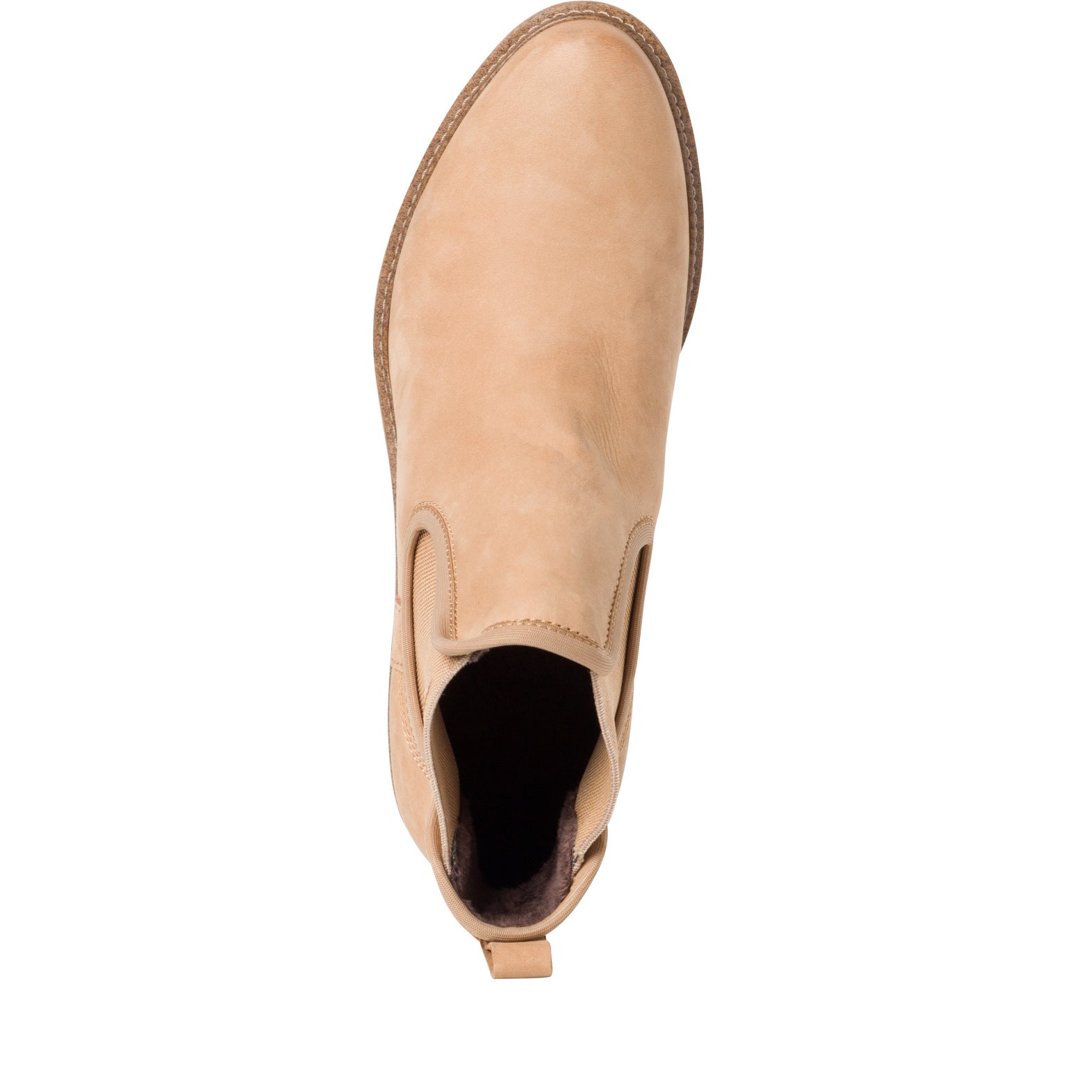 Tamaris 25440-29 310 Ladies Camel Leather Pull On Ankle Boots