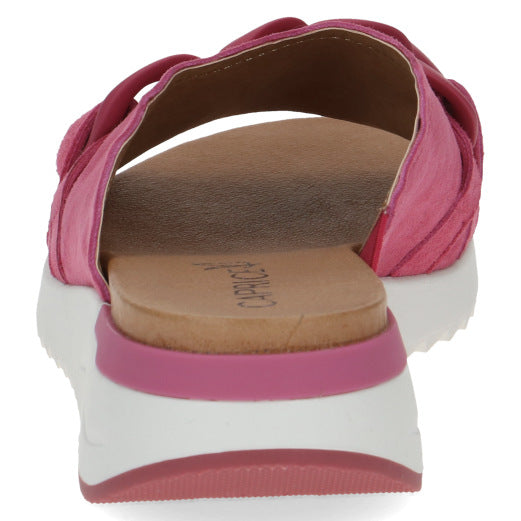 Caprice 27206-20 540 Ladies Fuchsia Pink Suede Slip On Sandals