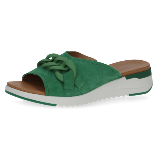 Caprice 27206-20 737 Ladies Green Suede Slip On Sandals