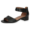 Caprice 28212-20 022 Ladies Black Leather Touch Fastening Sandals