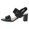 Caprice 28306-20 022 Ladies Black Leather Buckle Sandals