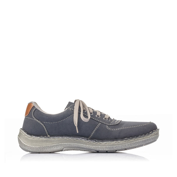 Rieker 03030-14 Mens Navy Lace & Zip Up Shoes