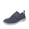 Rieker 03058-14 Mens Navy Blue Leather & Textile Touch Fastening Shoes