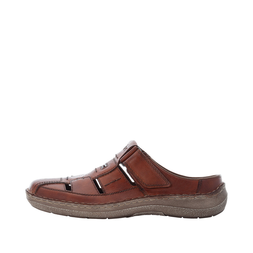 Rieker 03085-24 Mens Brown Leather Mules