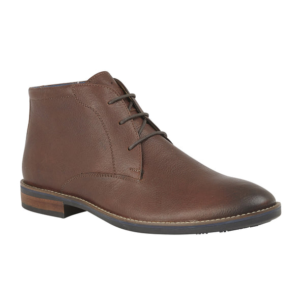 Lotus Daniel Brown Leather Derby Boots - elevate your sole