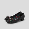 Ruby Shoo June Noir Black Low Heeled Pumps - elevate your sole